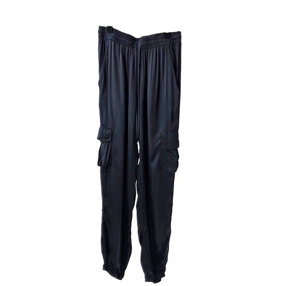 River + Sky Navy Blue Cargo Joggers,  Elastic Waistband & Cuffs, Size S - Picture 1 of 7